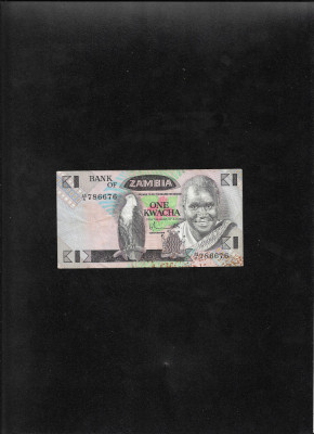 Rar! Zambia 1 kwacha 1980(88) seria786676 foto