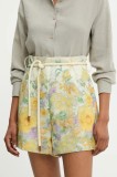 Answear Lab pantaloni scurti culoarea galben, modelator, high waist