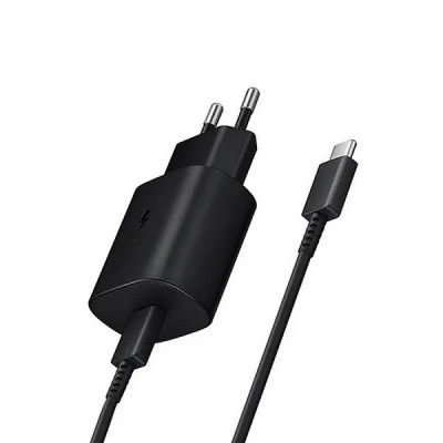 Incarcator Samsung Note 10, Note 10 Lite TA800EBE cablu DG980BBE 3A 25W Type C 1M Super Fast Charger Negru foto