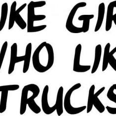 Sticker Auto I Like Girls Who Like Trucks