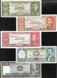 Set Bolivia 10 + 50 + 100 + 500 + 1000 pesos bolivianos starea din scan