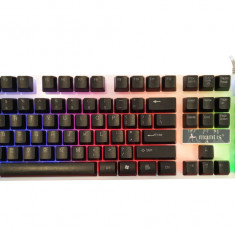 Tastatura Gaming Iluminata Mantis T1, alb-negru, USB, 104 taste