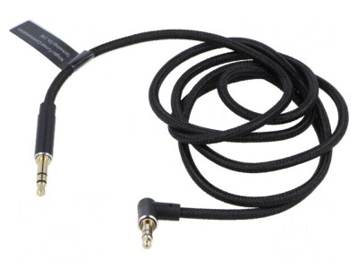 Cablu Jack 3,5mm unghiat 1m textil foto