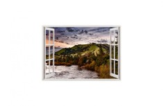 Autocolant decorativ, Fereastra, Natura si peisaje, Multicolor, 85 cm, 2621ST foto