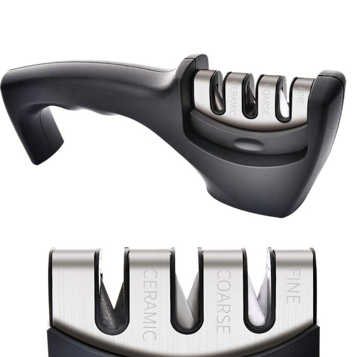 Ascutitor cutite Bohmann 3 in 1, diamant, otel tungsten, ceramice, negru