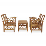 Set mobilier de gradina, 4 piese, lemn masiv de acacia