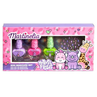 Set 3 lacuri de unghii pastelate si stickere My Best Friends, Martinelia 12266, 4 ml foto