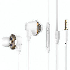 Casti Audio in Ear Baseus Enock H10 Dual Driver Functie reducere zgomot Alb foto