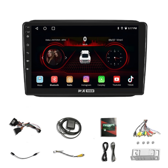 Navigatie Skoda Fabia 2 ( 2007 - 2014 ) dedicata Android 13, MaxTech&reg;, 10 inch IPS, GPS, Carplay, WI