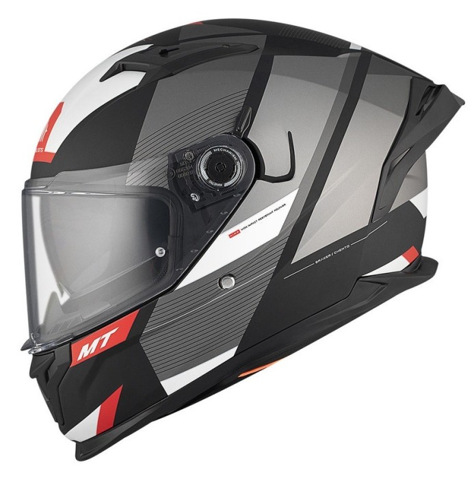 Casca integrala pentru scuter - motocicleta MT Braker SV Chento B0 gri mat (ochelari soare integrati) XL (61/62cm)