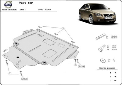 Scut motor metalic Volvo S40 2004-2012 foto