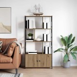 vidaXL Raft pentru cărți stejar artizanal 80 x 30 x 155.5 cm 868442