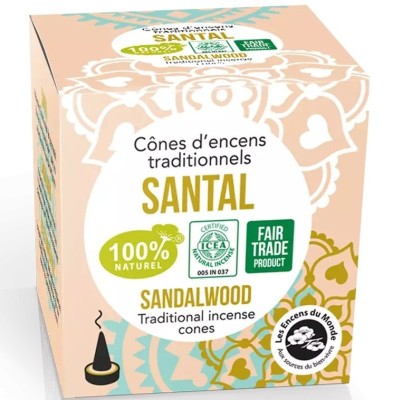 Conuri parfumate naturale - santal, indiene, 12 buc., Aromandise foto