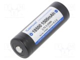 Acumul: Li-Ion 18500 3,7V 1500mAh &Oslash;18,5x53mm 3A