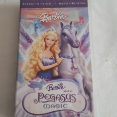 Barbie Si Al Ei Pegasus Magic, casetă video VHS, desene animate, originală