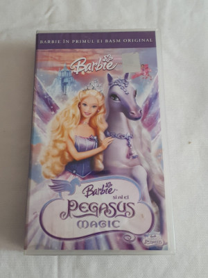 Barbie Si Al Ei Pegasus Magic, casetă video VHS, desene animate, originală foto