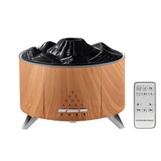 Difuzor de Uleiuri Esentiale, Aromaterapie, Umidificator de Aer, Telecomanda, Bluetooth si Boxa, Sunete Albe, Lumina Calda, Model Vulcan, Incarcare US foto