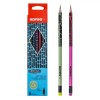 Set Creioane HB Kores, Modele Metalizate, Radieră, Multicolor, 6 Bucăți