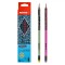 Set Creioane HB Kores, Modele Metalizate, Radieră, Multicolor, 6 Bucăți