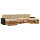 vidaXL Seturi de canapele cu pernă 6 pcs Lemn Solid de Acacia 3383696