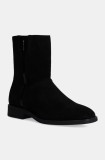 Gant botine din piele intoarsa Fayy femei, culoarea negru, cu toc plat, 29543774 G00