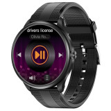 Smartwatch iSEN Watch M3 Negru cu bratara neagra din TPU, 1.3&quot; Touchscreen, Bt Call, IP68, 240mAh, HR, Tensiune, Notificari, Muzica