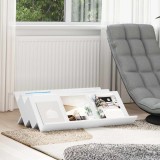 vidaXL Raft pentru reviste cu raft Alb 90 x 53 x 28,5 cm Lemn compozit 890888