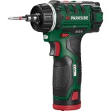 Bormasina cu Acumulator Parkside PBSA 12 E4, 12V, Incarcator Inclus - Ideala pentru Gaurit si Insurubat