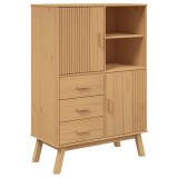 Cumpara ieftin Dulap inalt &bdquo;OLDEN&rdquo;, maro, 85x43x125 cm, lemn masiv pin