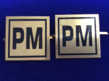 Insigne militare - Semne de arma - Semne Poliție Militară PM (culoare aurie)