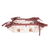 Cos paine Veverite bumbac bej maro 35x35x8 cm