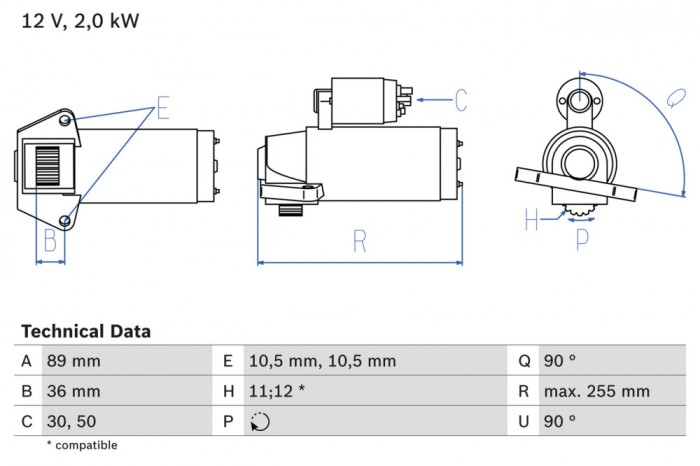 BOSCH 0 986 021 810 starter