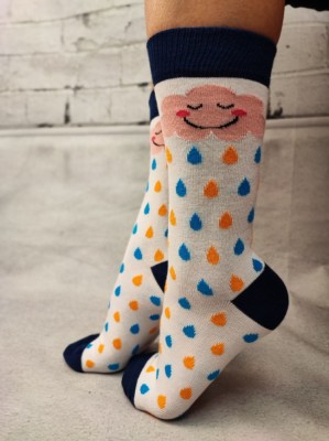 STK434-424 Sosete medii din bumbac ultrasox model norisor vesel foto