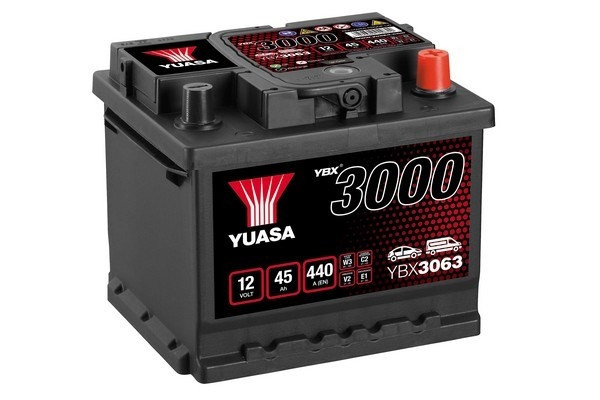 Baterie Yuasa 12V 45AH/440A YBX3000 SMF (R+ Standard) 207x175x175 B13 (pornire)