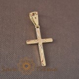 Cruce fina 3 cm cu gravuri de soare si raze , Simbol al Luminii divine, SaraTremo