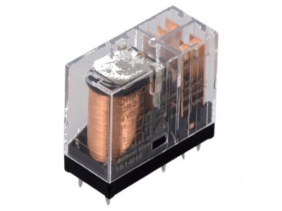 Releu electromagnetic DPDT 24VDC 3A foto