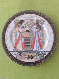 Portelan international farfurie decorativa cu tematica egipteana, Egipt,