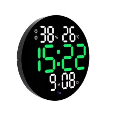 Ceas Digital de Masa si de Perete cu Lumina Led Verde, Temperatura, Umiditate
