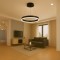 Lustra LED suspendata cu telecomanda ANINA 33W, 1 Cerc, lumina Rece/Calda/Neutra, Dimabila, Negru, Inaltime Reglabila ModernLight Concept