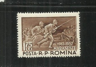 ROMANIA 1957 - 40 DE ANI DE LA BATALIA DE LA MARASESTI, MNH - LP 436 foto