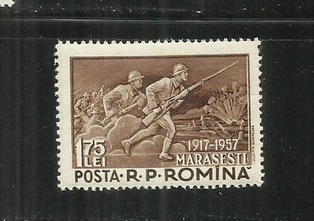 ROMANIA 1957 - 40 DE ANI DE LA BATALIA DE LA MARASESTI, MNH - LP 436