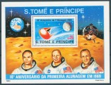 Sao Tome 1980 - Apollo 11, aselenizarea, colita neuzata