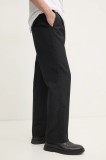 ZADIG&amp;VOLTAIRE pantaloni din lana culoarea negru, drept, WMPA00198