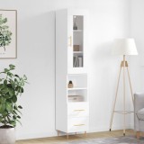 vidaXL Dulap &icirc;nalt, alb, 34,5x34x180 cm, lemn prelucrat