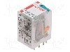 Releu electromagnetic, 24V DC, 6A, 4PDT, serie R4N, RELPOL - R4N-2314-23-1024-WTLD