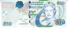 M1 - Bancnota foarte veche - Bahamas - 10 dolari - 2005 foto