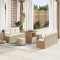 vidaXL Set de canapele pentru grădină cu pernă 9 pcs Bej Rattan poli 3362476