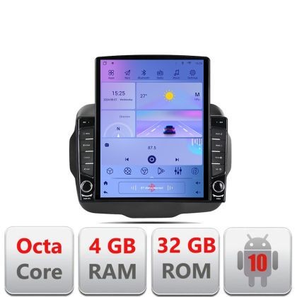 Navigatie Jeep Renegade G-500 ecran tip TESLA 9.7&quot; cu Android Radio Bluetooth Internet GPS WIFI 4+32GB DSP 4G Octa Cor CarStore Technology