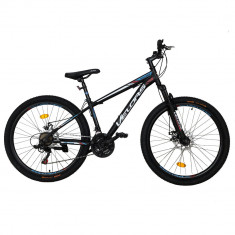 Bicicleta MTB-HT Velors Challange CSV26/10A, roti 26 inch, 21 viteze, cadru negru cu design albastru/rosu foto