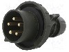 Conector alimentare AC, IEC 60309, IP67, 32A, 400V AC, 5 pini, PCE - 0252-6.U